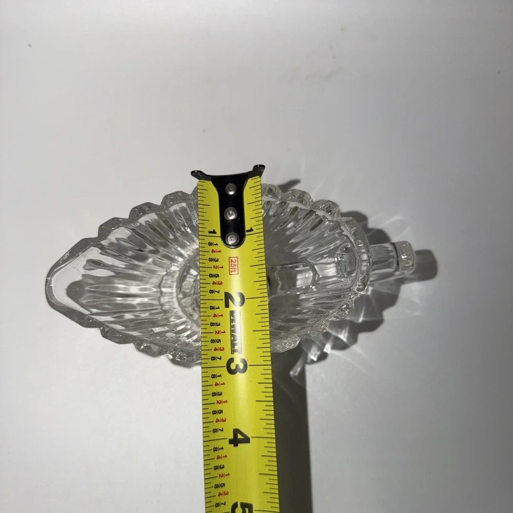Mikasa‎ Royal Suite Clear Glass Gravy Sauce Boat Ribbed Footed Design 6